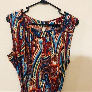 Colorful sleeveless dress size XL
